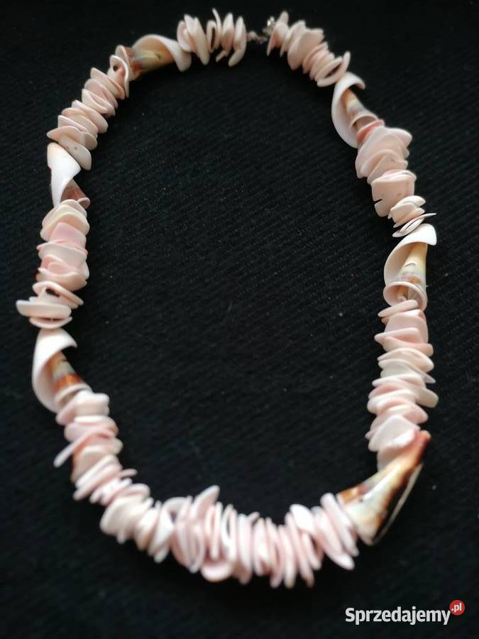 Naszyjnik z naturalnych muszelek długość łódzkie Łódź
