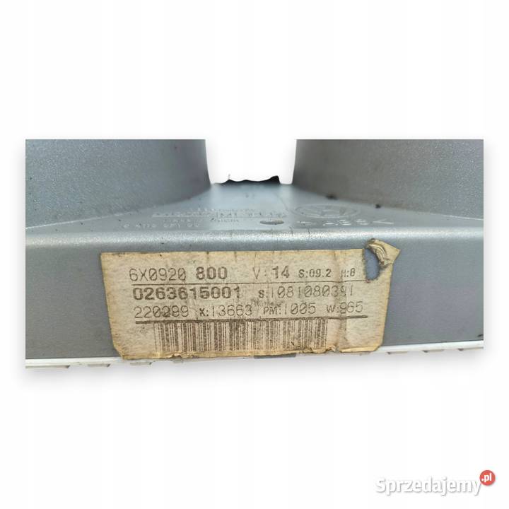 LICZNIK ZEGARY 6X0920800 VW Lupo 10 14 8V 14 16V