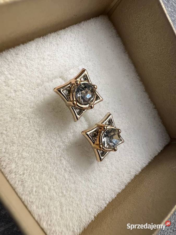 Kolczyki złote z diamentem podkarpackie sprzedam