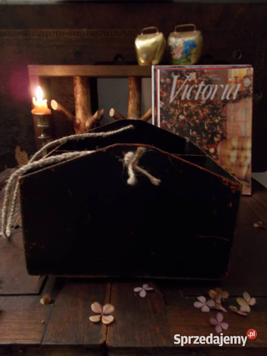 Stary Stalowy Pojemnik Organizer Nosidełko Szczecin