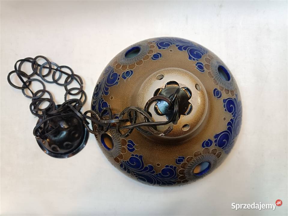 Porcelitowa lampa wisząca tykwa na łańcuchu Lampy wiszące Oświetlenie