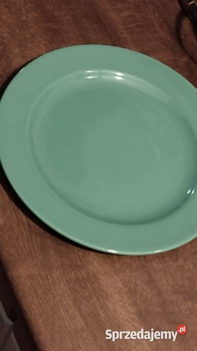 talerz płaski duży zielony