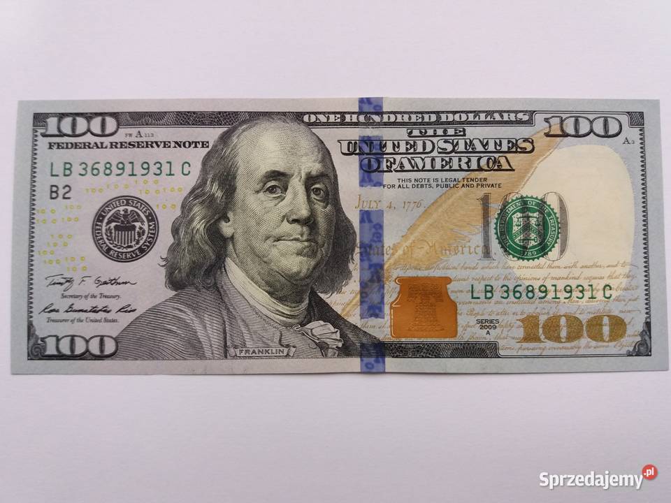 100 dolarów USA 2009 UNC