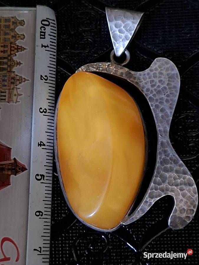 Śliczny stary wisior bursztyn Amber Jantar Gdańsk