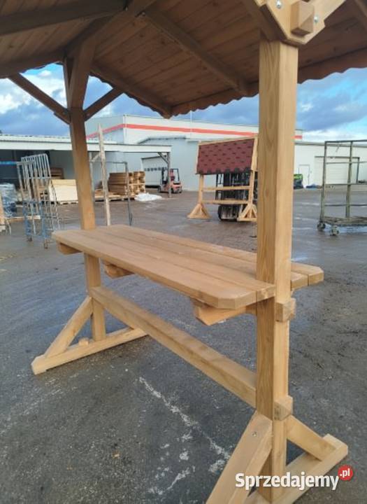 Drewniany Stragan Wiejski Stół Wiejski Biesiadny Parzymiechy