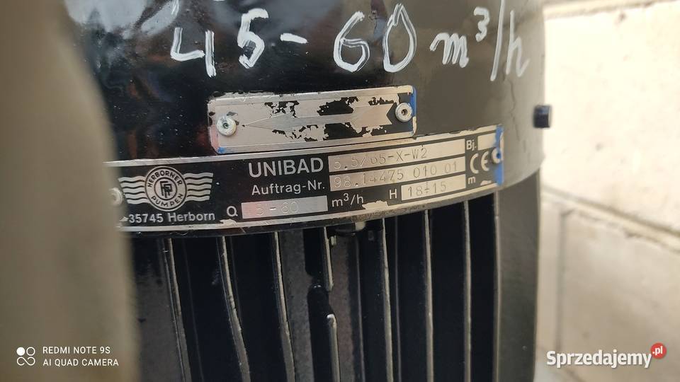 pompa do wody basenowa UNIBAD 4 kw Biznes i Przemysł Nowy Tomyśl