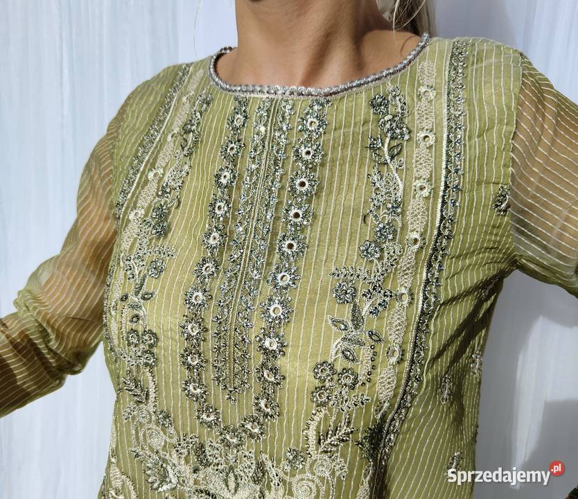 Długa zielona tunika M 38 orient Bollywood zielony zachodniopomorskie Szczecin