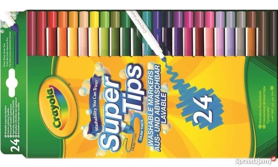 Pisaki 24 Kolory Mazaki Flamastry Crayola Super Mogilany