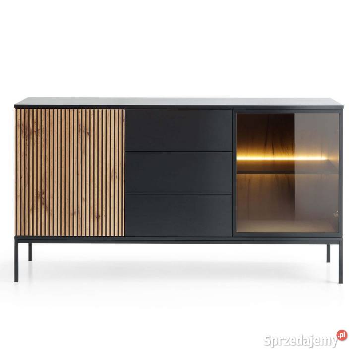 Komoda z lamelami SENTO KSZ154 dąb wotanczarny Wałbrzych