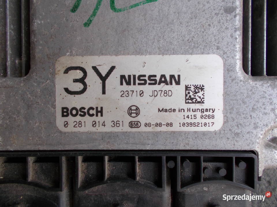 NISSAN QASHQAI 20 dci komputer sterownik silnika Komputery lubelskie Zamość