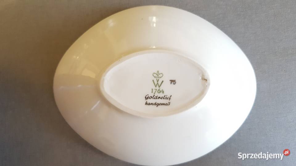 Patera mała WALLENDORF ręcznie pozłacana
