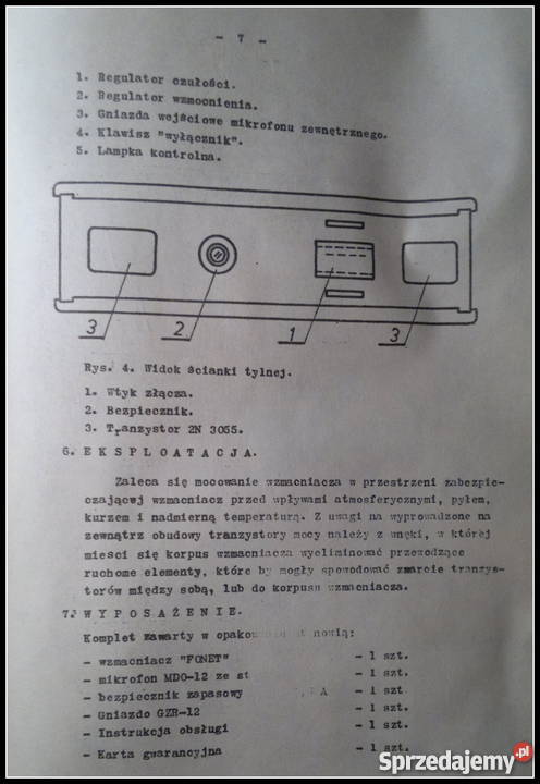 Wzamacniacz akustyczny 1242V mikrofon producent Dąbrowa Górnicza
