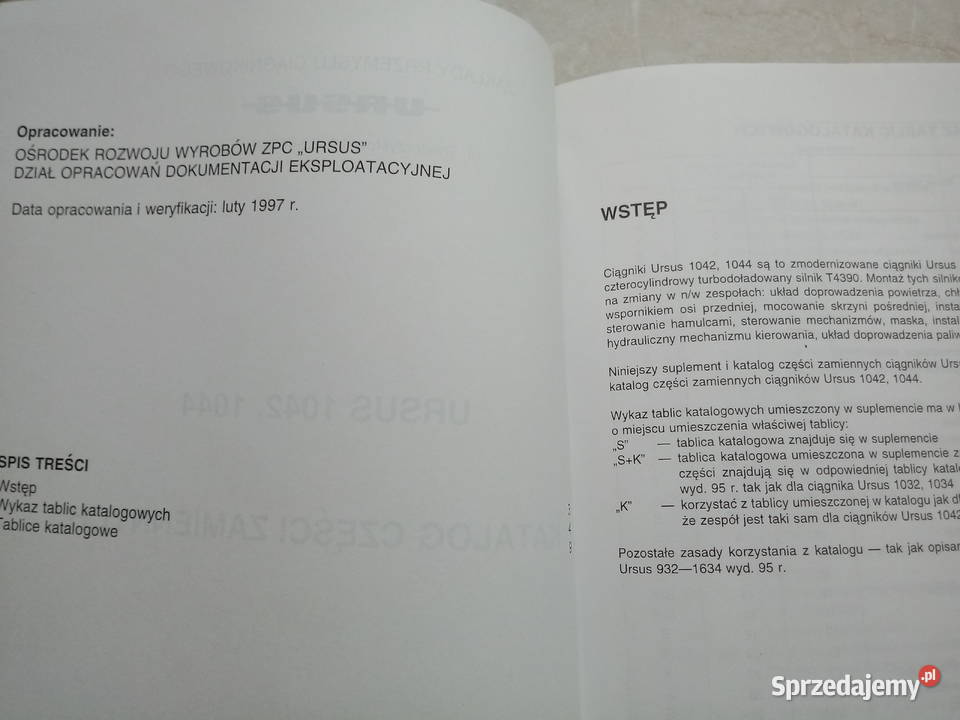 Katalog Ursus 10421044 suplement nieuszkodzony Warszawa sprzedam