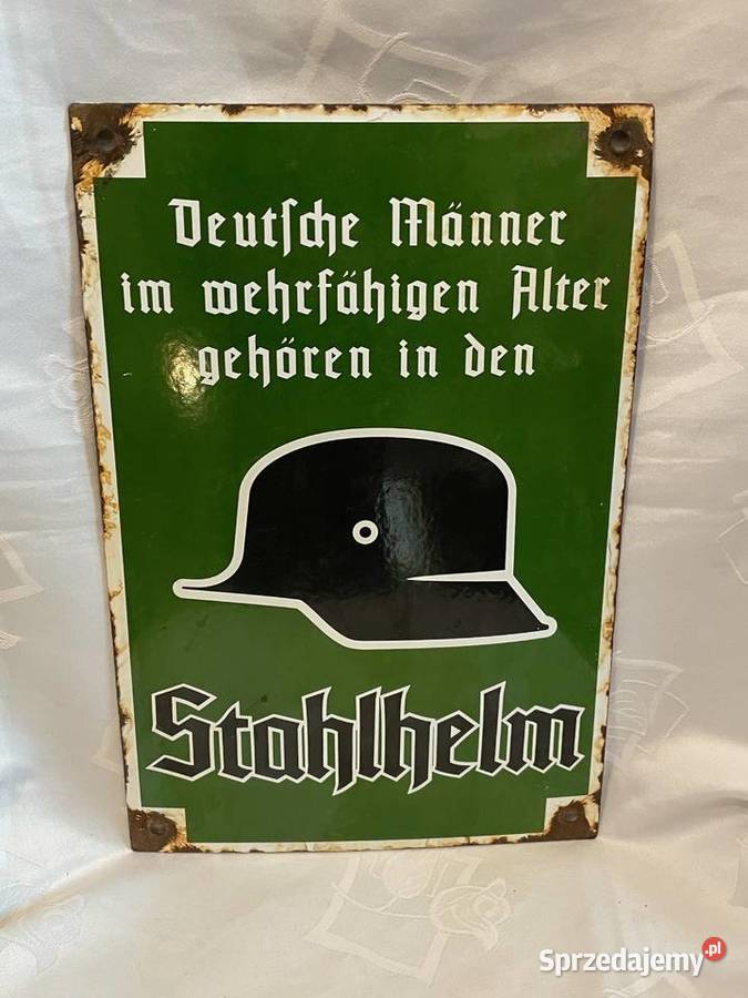 Niemiecka tablica szyld emaliowany