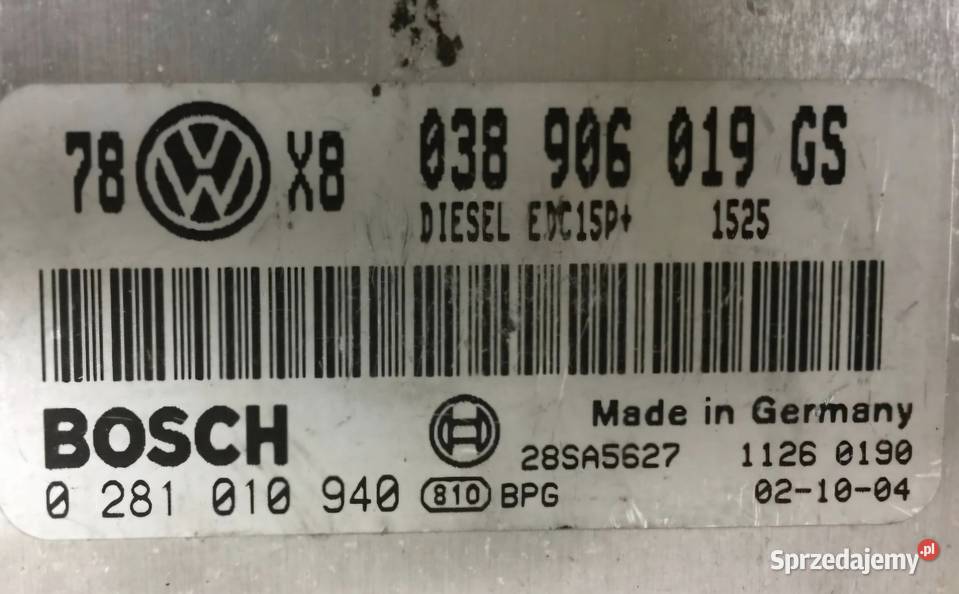 KOMPUTER STEROWNIK SILNIKA VW PASSAT B5 FL 19 Działoszyce sprzedam