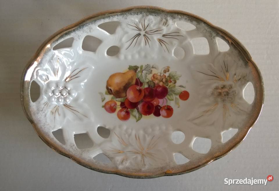 Patera Ażurowa Porcelana Śląsk Silesia Parowa Antyki, Sztuka, Kolekcje