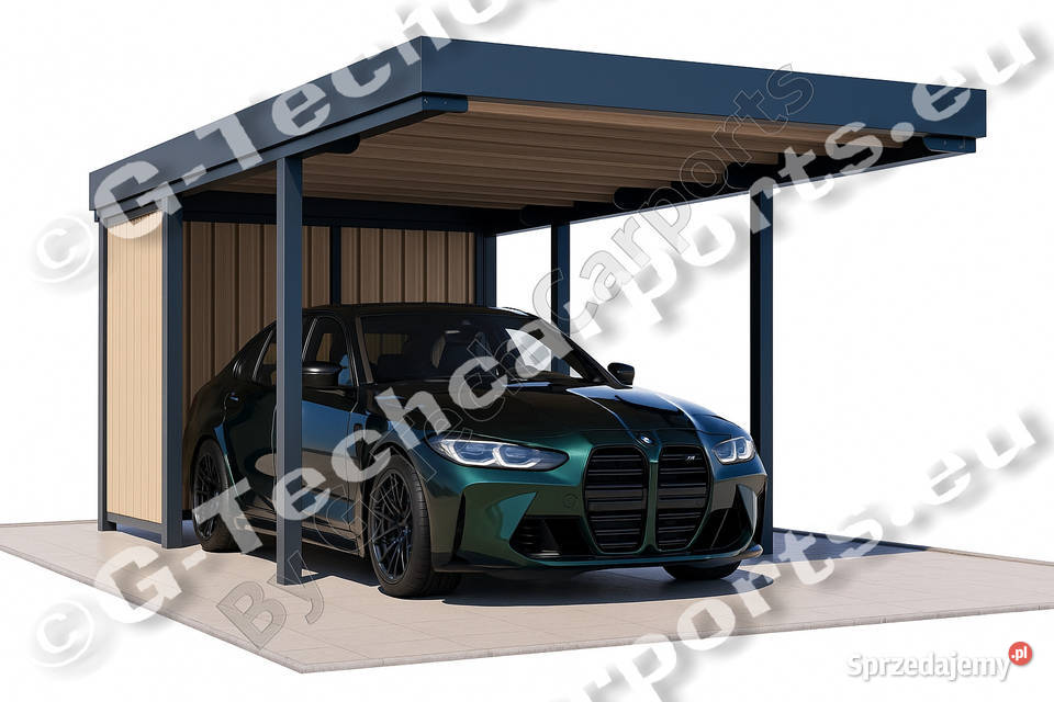 Wiata stalowa garażowa 6x6 carport 2 stanowiska Bochnia