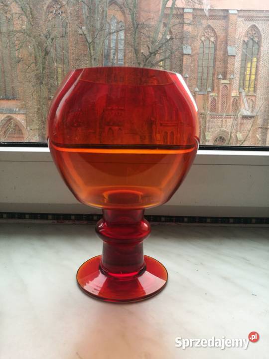 Wazon puchar Ząbkowice prl świeci w uv Porcelana i szkło Choszczno