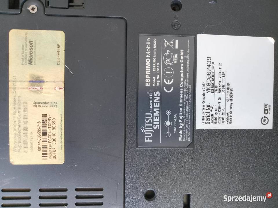 FujitsuSiemens ESPRIMO Mobile U9200 zabytek