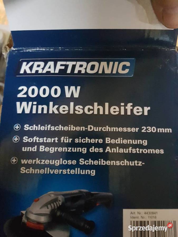 Szlifierka kątowa Kraftronic KTWS 2000 wat 230mm Elektryczne wielkopolskie Głogowa sprzedam
