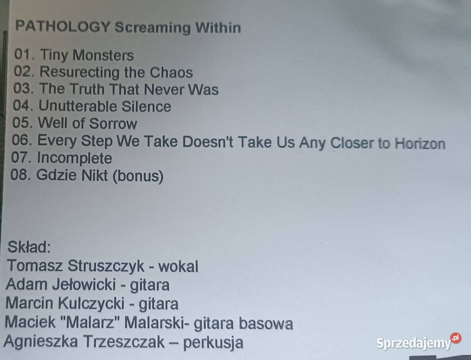 Pathology Screaming Within Cd Unikat Zbylitowska Góra