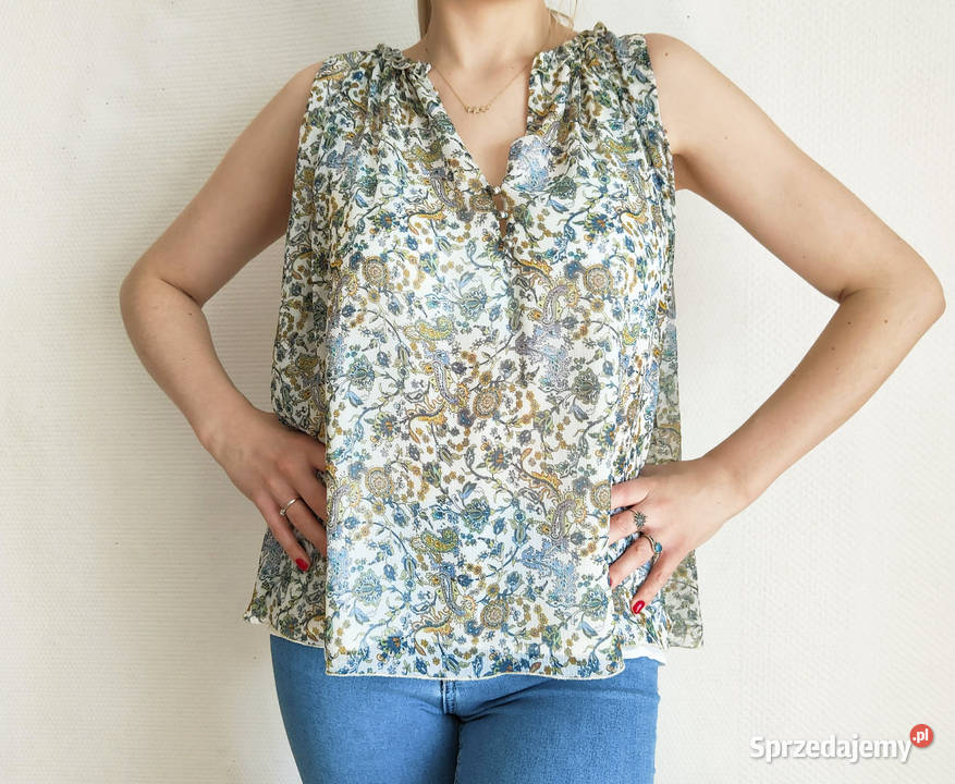 Boho koszulka bluzka top Zara M 38 orientalny Topy i koszulki Szczecin sprzedam