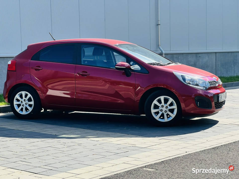 Kia Rio 12 benz LED Gwarancja III 2011 czerwony Mikołów