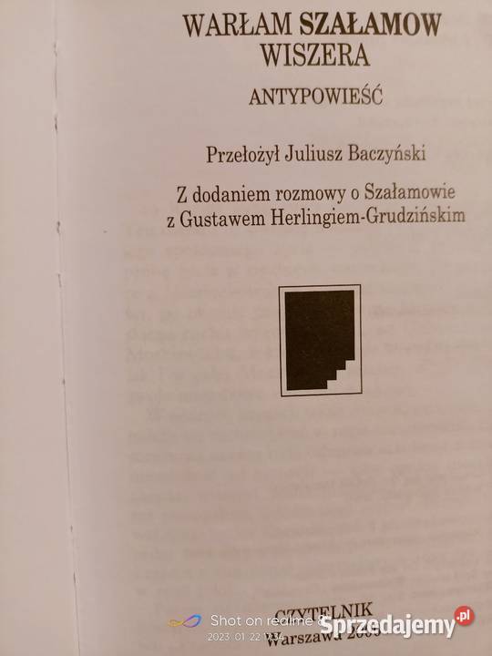Szałamow Wiszera Nike Czytelnik książki Warszawa mazowieckie