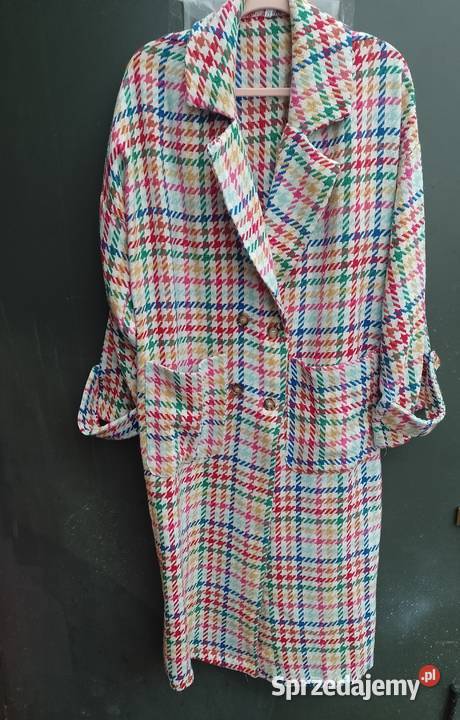 3840 ML Shein Długi tęczowy płaszcz oversize Kraków