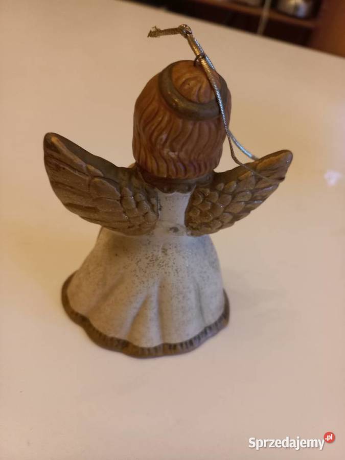Figurka ceramiczna aniołek dzwonek Antyki, Sztuka, Kolekcje sprzedam