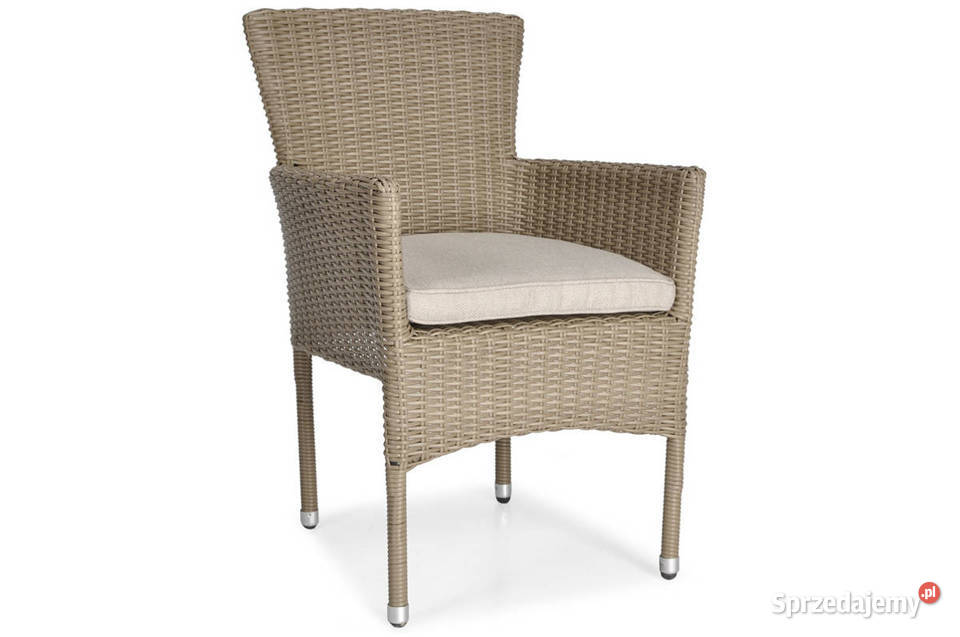 Krzesło fotel z technorattanu SONATA ciemny beż łódzkie Złoczew sprzedam