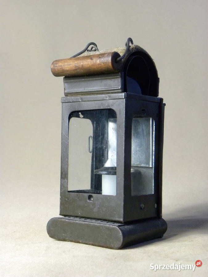 Stara wojskowa lampa świecowa lampka na świeczkę Legnica