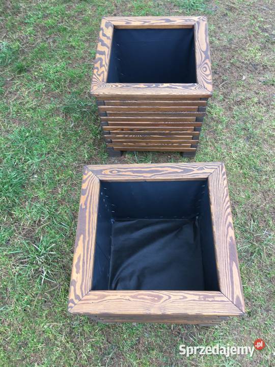 Donicedoniczki drewnianeogrodowepod wymiar drewno wielkopolskie Kalisz