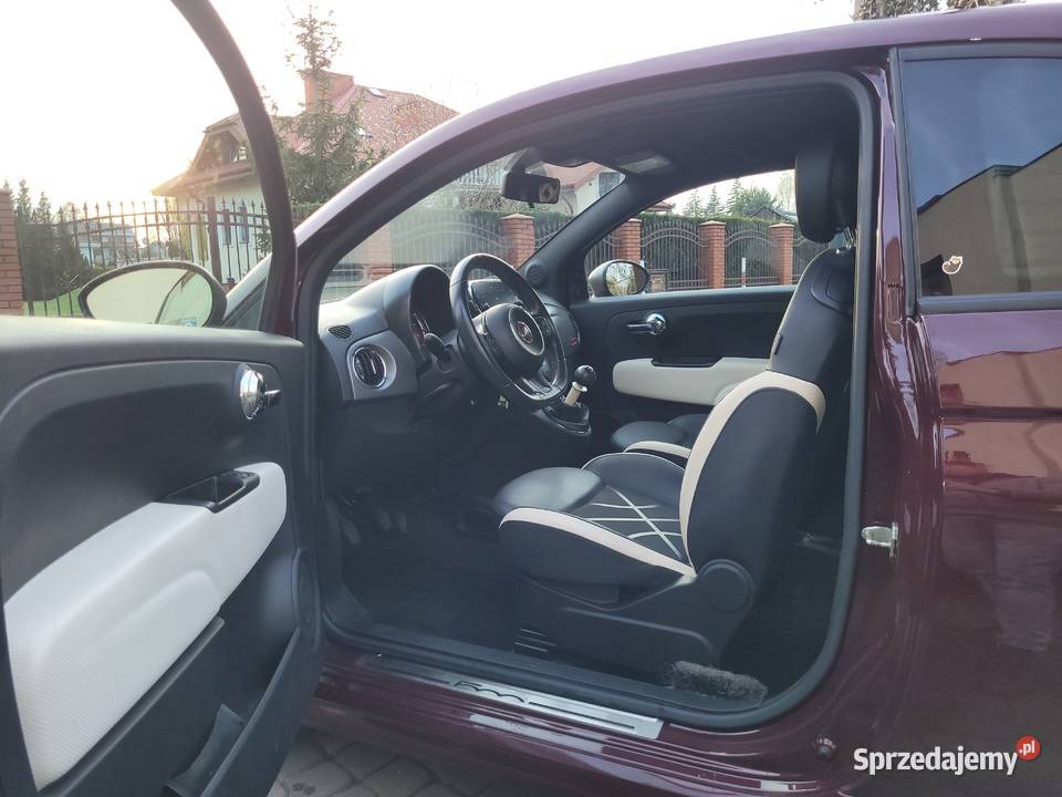 Fiat 500 S 12 czarny sufit mały przebieg 1247cm3 mazowieckie Warszawa