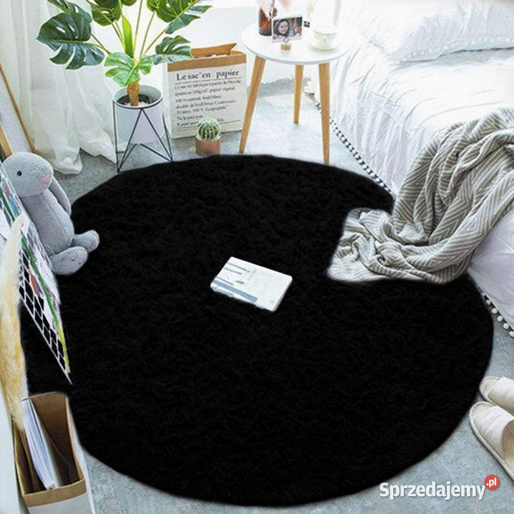 Dywan okrągły Shaggy Strado 120x120 BlackSky Opole