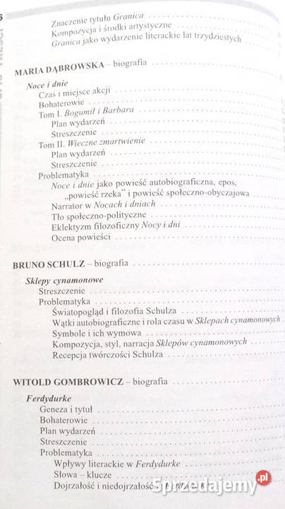 opracowanie 20lecie język polski liceum analiza kompendium, repetytorium, opracowanie opolskie Opole