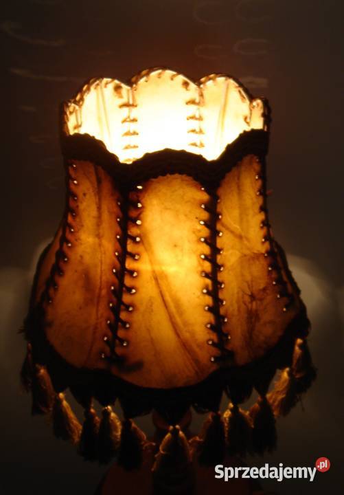 Lampa stołowa dębowa stara Pozostałe Łódź