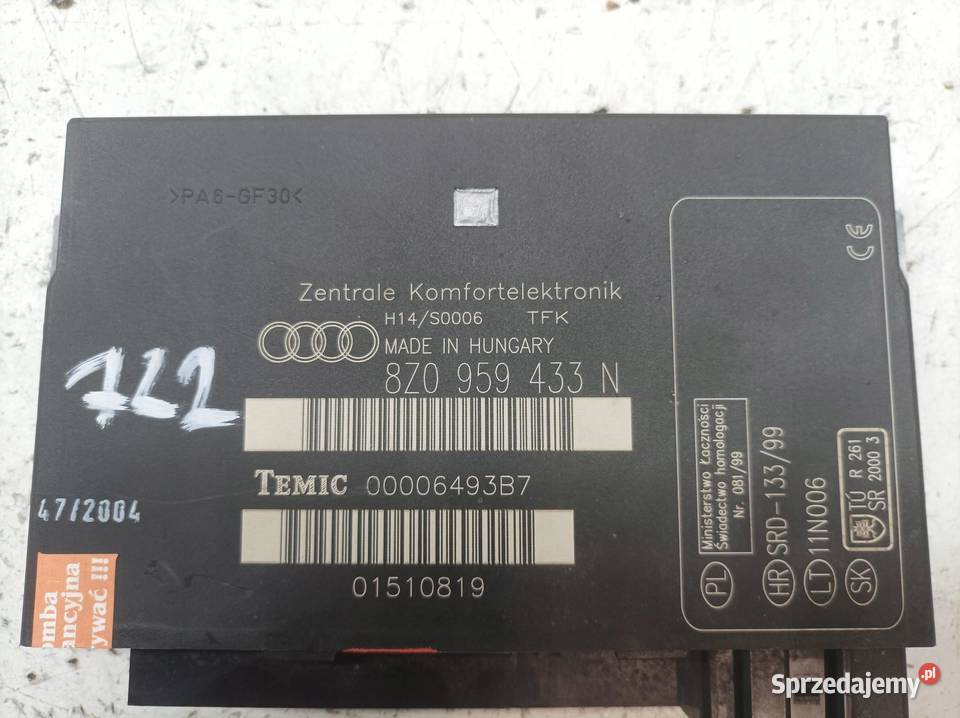 MODUŁ KOMFORTU 8Z0959433N Audi A2 I 19992005 A2 sprzedam