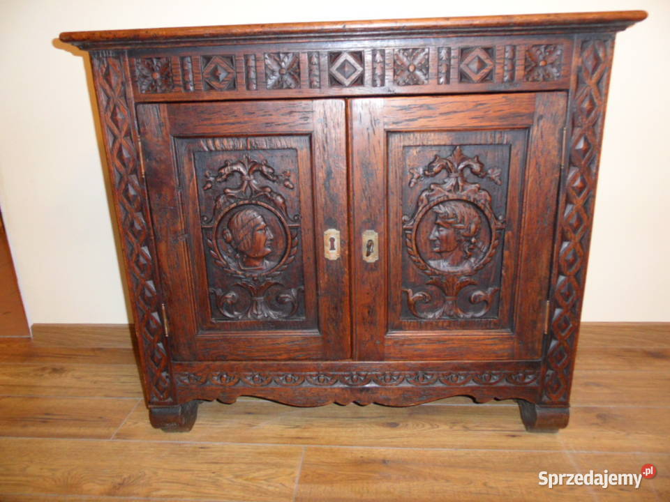 Mała komoda dębowa szafka Lubartów