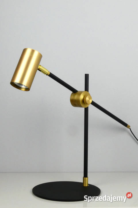 Lampa biurkowa GYLLENE złoty czarny metal Nowe