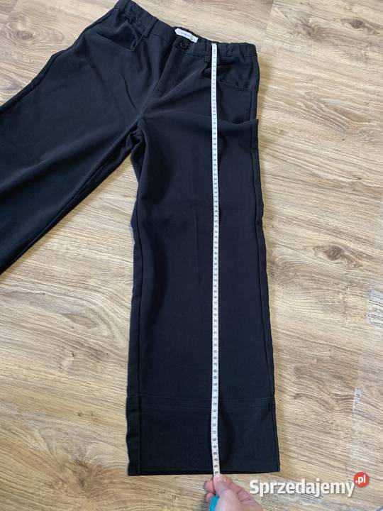 eleganckie szerokie czarne spodnie dziewczynki Sochaczew