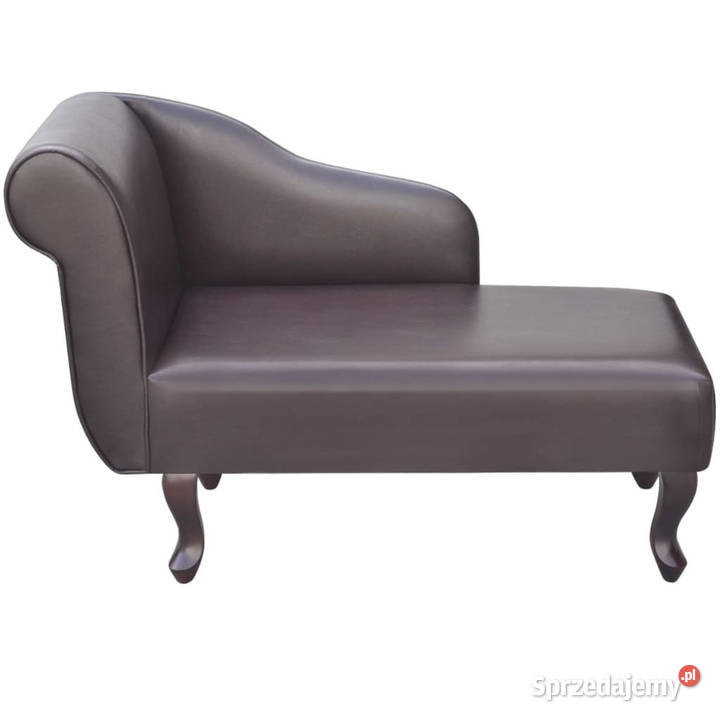 Szezlong brązowy sztuczna skóra WM242404 Warszawa