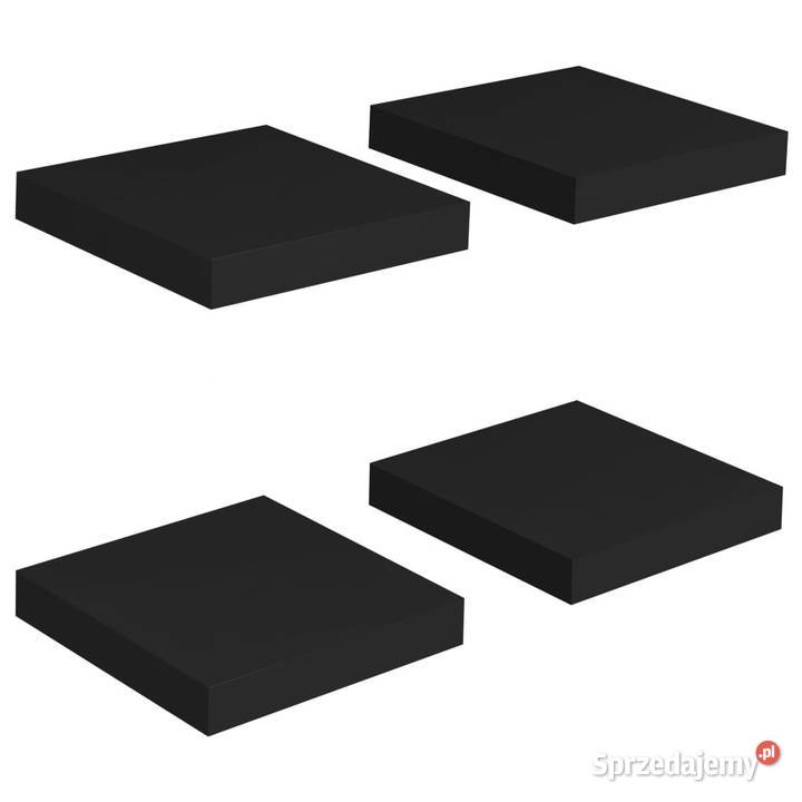 Półki ścienne 4 czarne 23 x 235 x 38 MDF