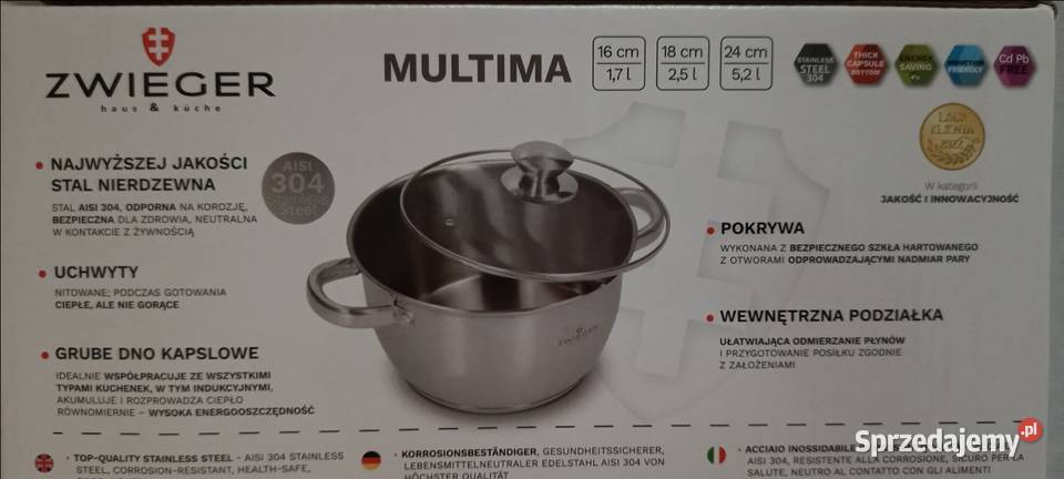 Zestaw garnków Zwieger Multima 6 elementów nowy Ełk