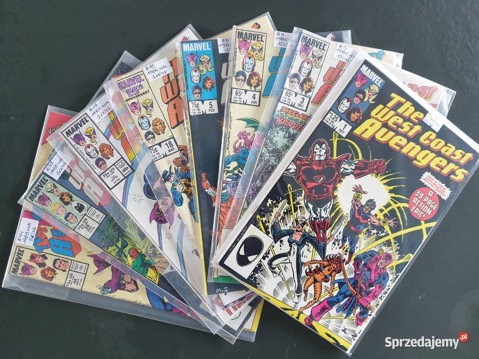 The West Coast Avengers 8 komiksów Marvel USA Komiksy Książki i Podręczniki pomorskie Gdynia