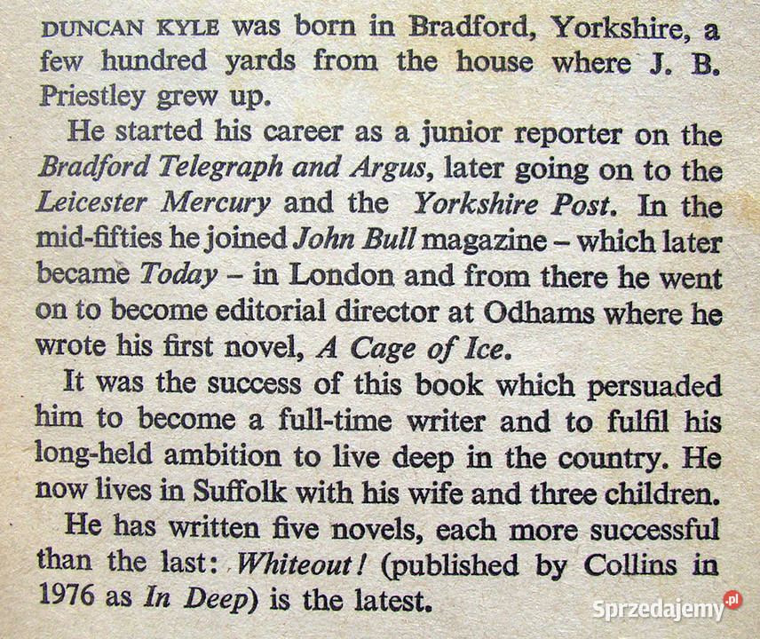 WHITEOUT Duncan Kyle Proza i poezja Limanowa