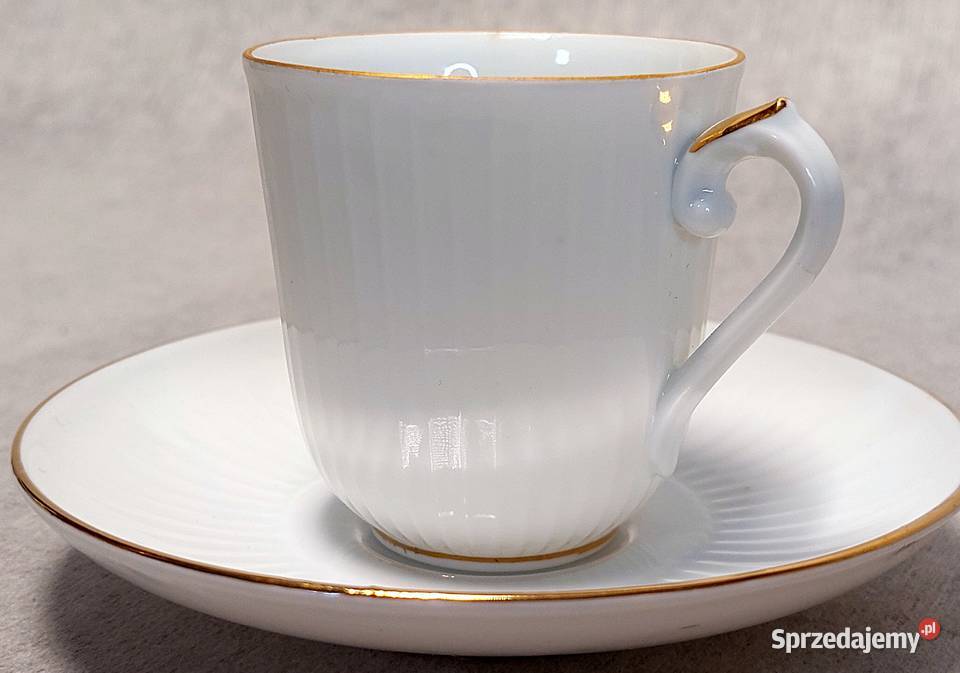 Hackefors Duet Subtelna Filiżanka Biała Złocenia Poznań