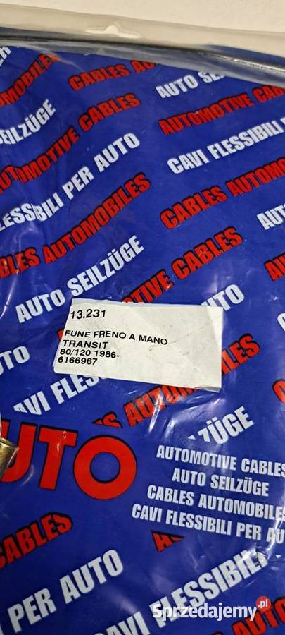 Linka hamulca ręcznego tył FORD TRANSIT mk3 8592
