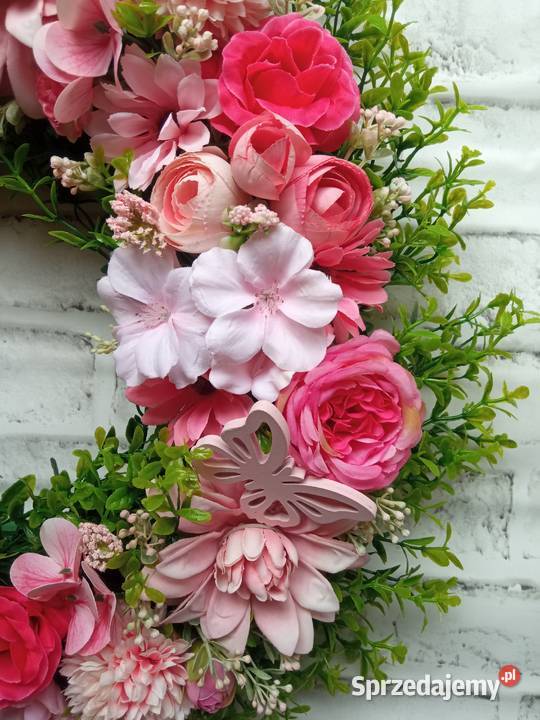 Dekoracyjny wianek na drzwi z motylkami Czerwionka-Leszczyny