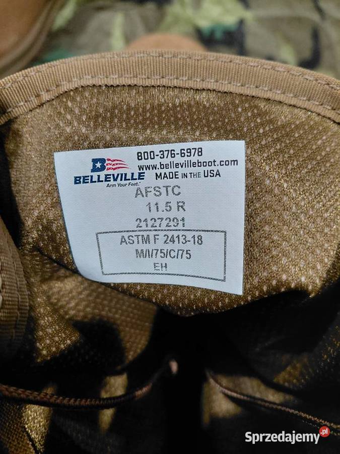 Buty Belleville AFSTC coyote 115R steel toe Wrocław sprzedam